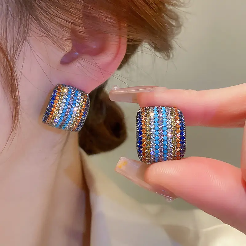 Shangwei Color Zircon Earrings For Women
