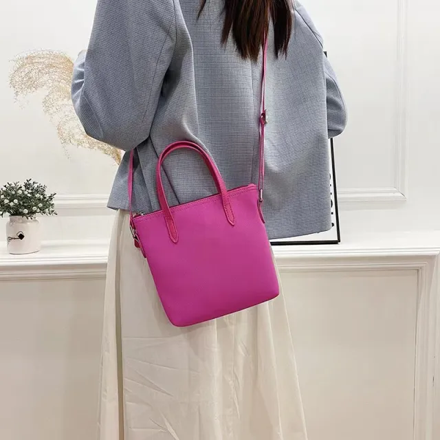 Women's Fashion Simple Candy Bucket Bag Rose - Shop at LoveMi