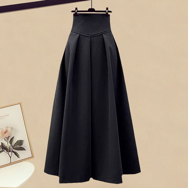 Women's Casual Fashion Fake Two-piece Top Slim Fit Skirt Two-piece Set