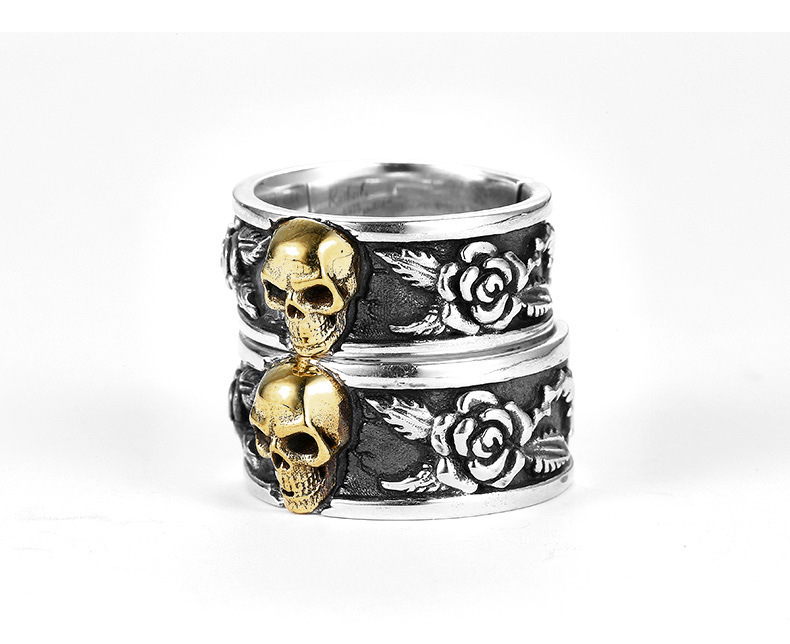 Title 2, Vintage Skull Ring Mens Fashion Personality