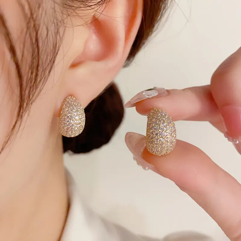 Sterling Silver Needle Korean Exquisite Fashion Shiny