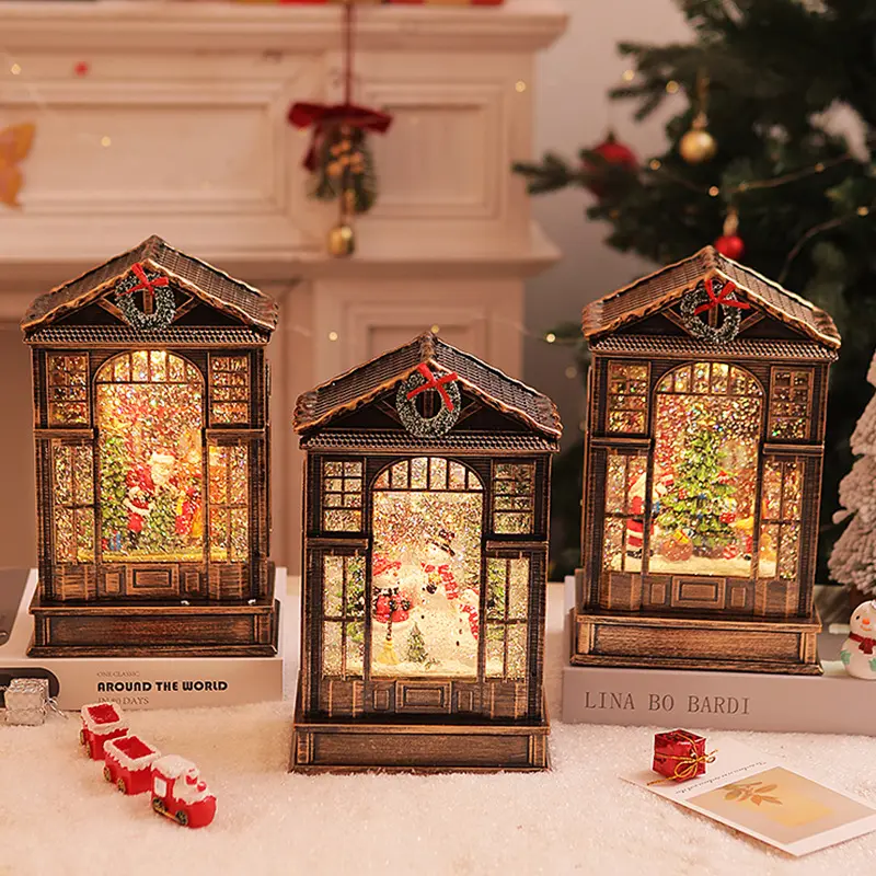 Christmas Music Box LED Luminous Crystal Lamp