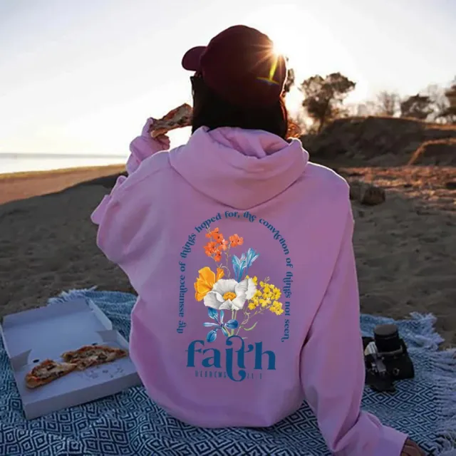 Aesthetic Christian Hoodies Bible Verse Hoodie Women Pink - Shop at LoveMi