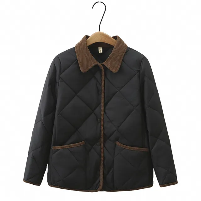 Slimming All matching Thickened Casual Cotton padded Clothes Cotton Coat Jacket Black - Shop at LoveMi
