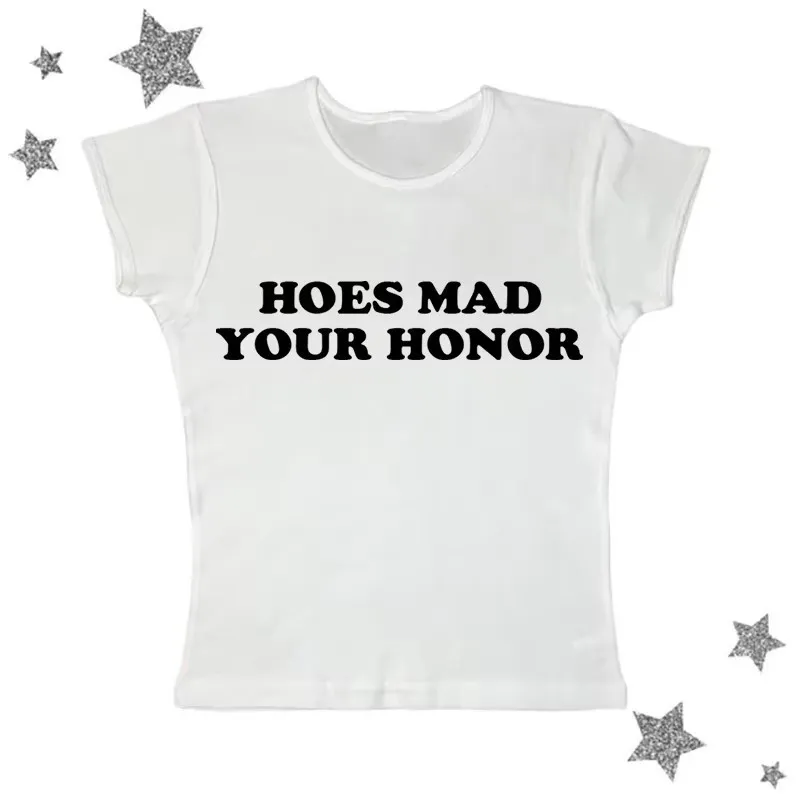 Sweet Cute Casual Letter Printed T-shirt Top Round Neck - White