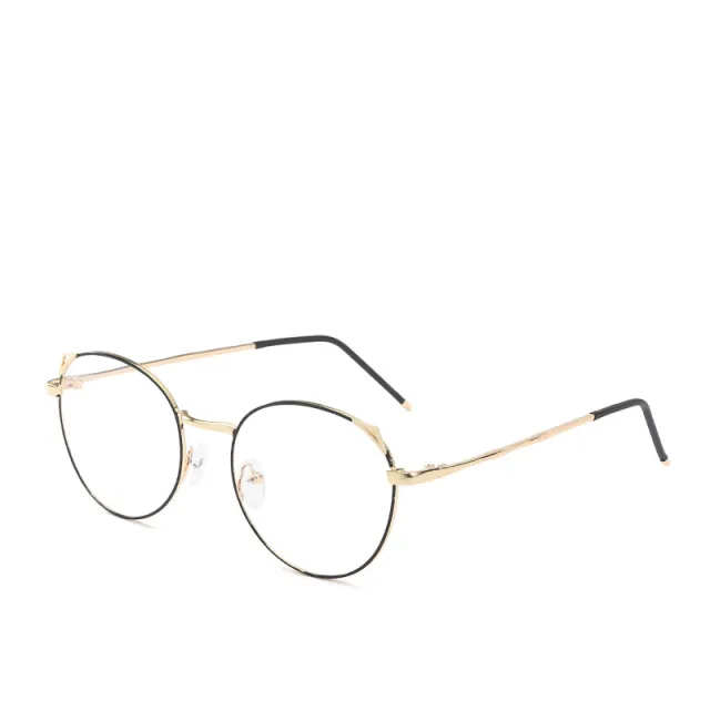 Women's Simple Versatile Personality Round Frame Glasses Frame Black - Shop at LoveMi