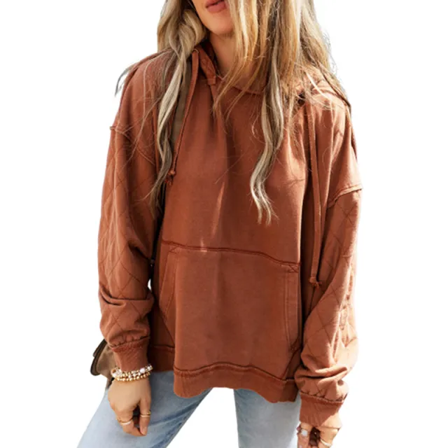Solid Color Long Sleeve Pullover Women Casual Loose Sweatshirt Lc25316272 P2017 - Shop at LoveMi
