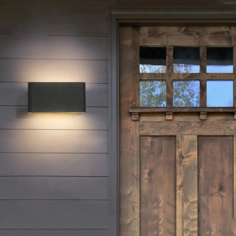 Led Outdoor Wall Lamp Rectangular Room Courtyard