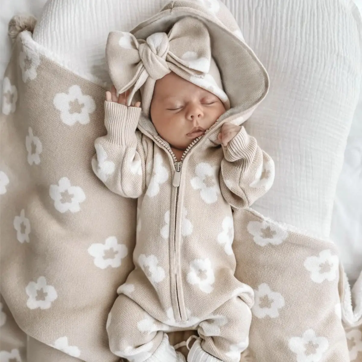Long Crawling-friendly Bodysuit Knit Sweater