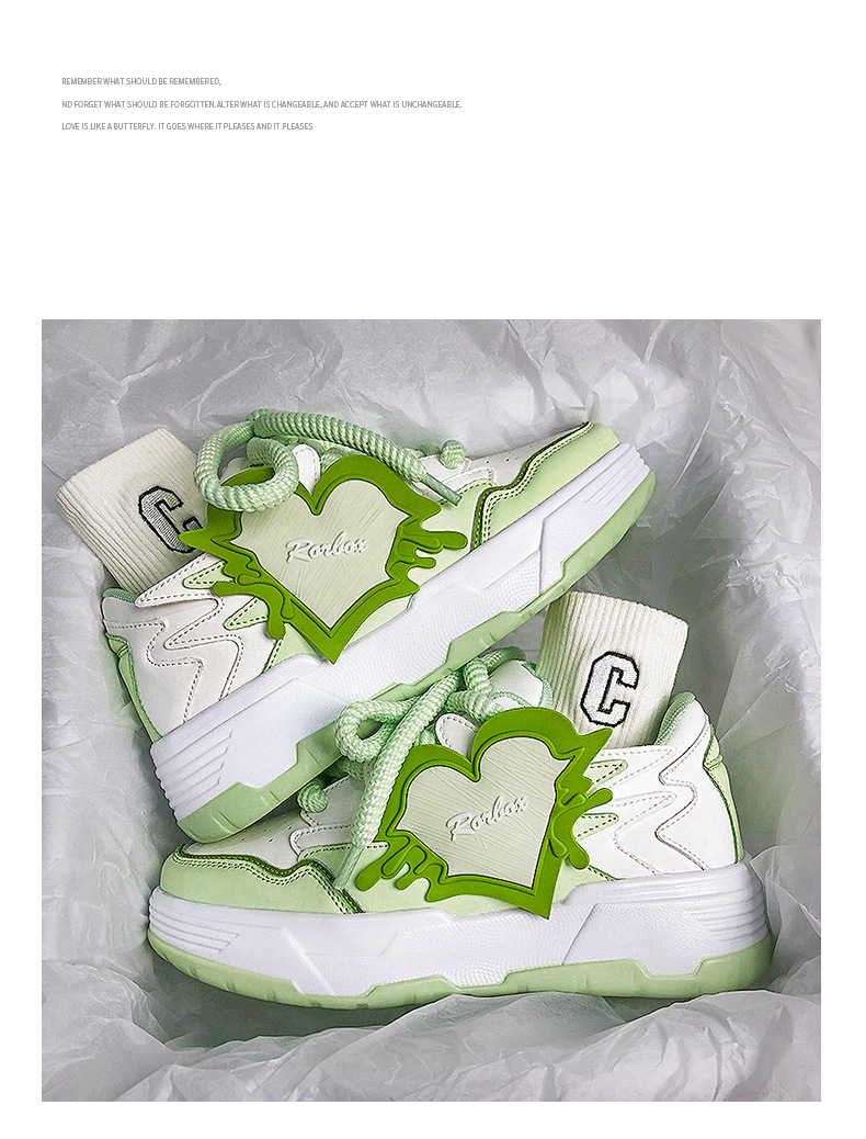 Color Contrast Patchwork Bread Shoes Increased By Light Casual Shoes - Image 29