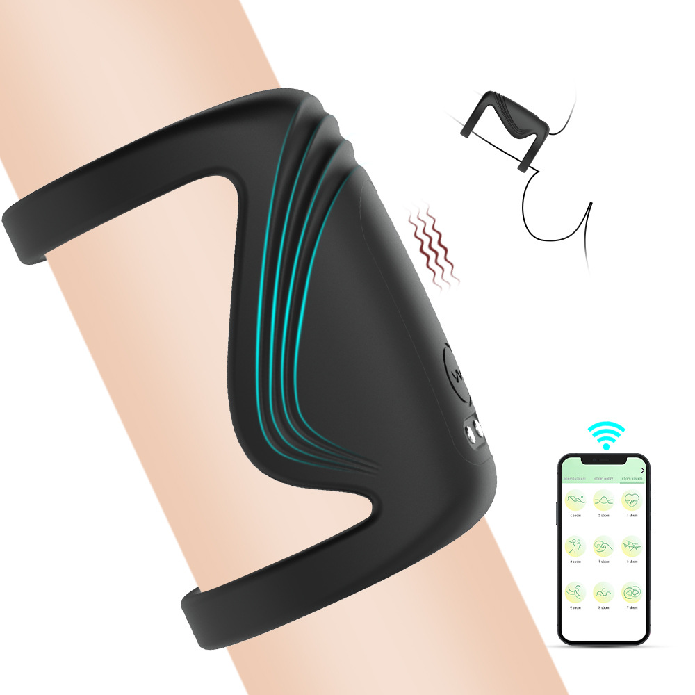 APP Wireless Remote Control Vibration Delay Horseshoe Ring 18