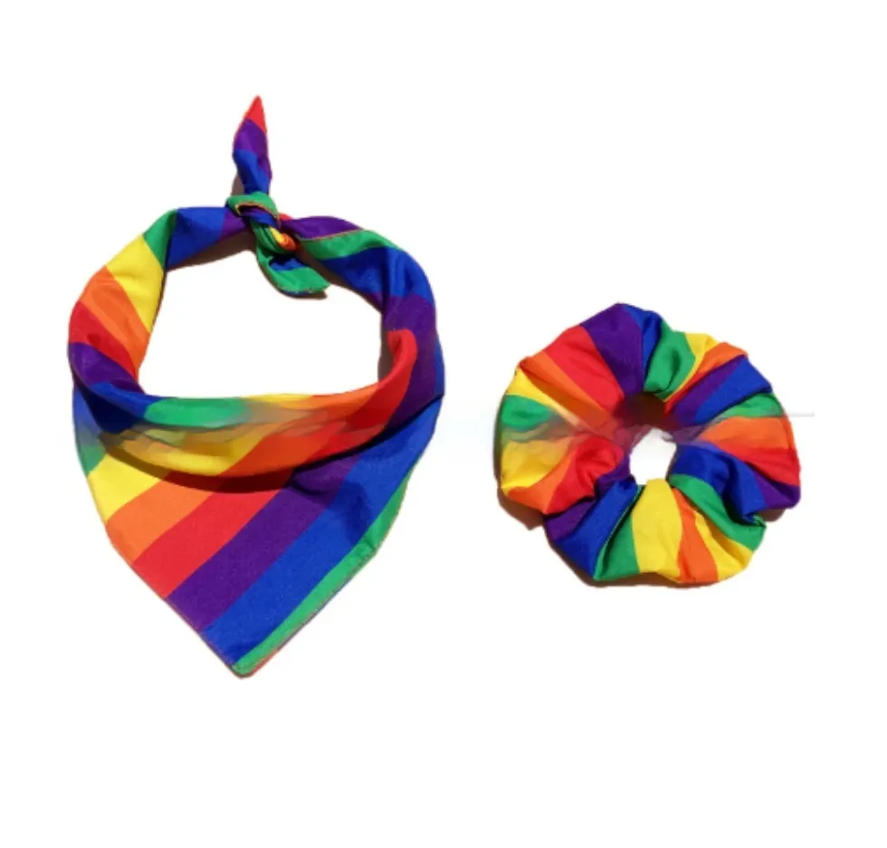 Polyester Rainbow Bar Square Towel Outdoor Hiphop