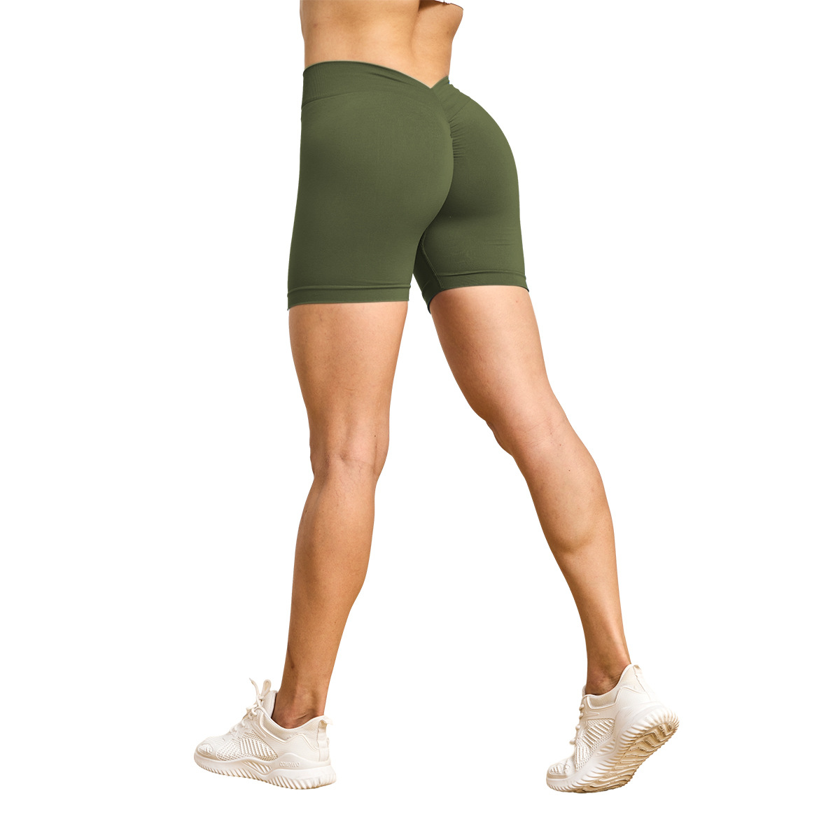 Title 2, Nahtlose Yoga-Shorts für Damen mit V-Rücken und...