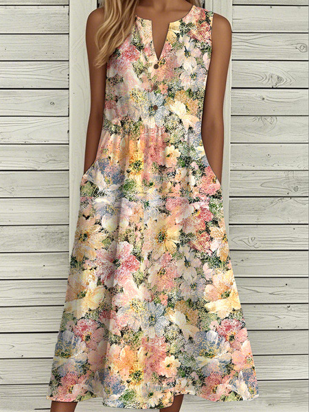 Women's Casual V neck Sleeveless Dress 1473827Sx2900 - Shop at LoveMi