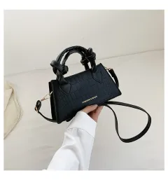 Retro Textured Simple Women's Western Style Leisure Crossbody Bag - Black - View 1