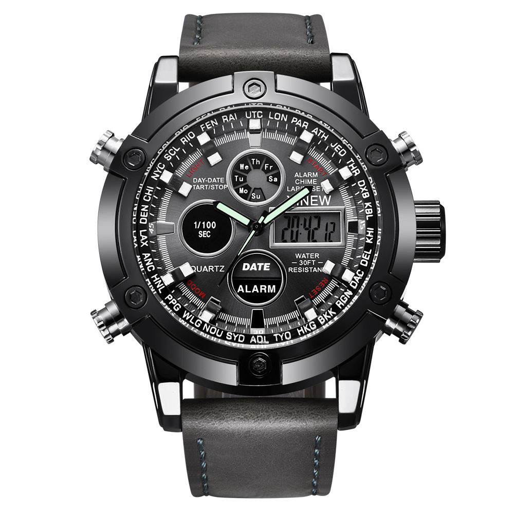 Men's Fashion Belt Multi-functional Watch