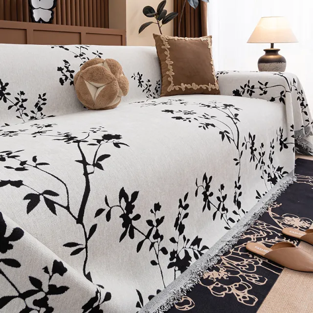 New Retro Sofa Towel Four Seasons Universal Anti scratching High grade Sofa Cushion Qingtang White - Shop at LoveMi