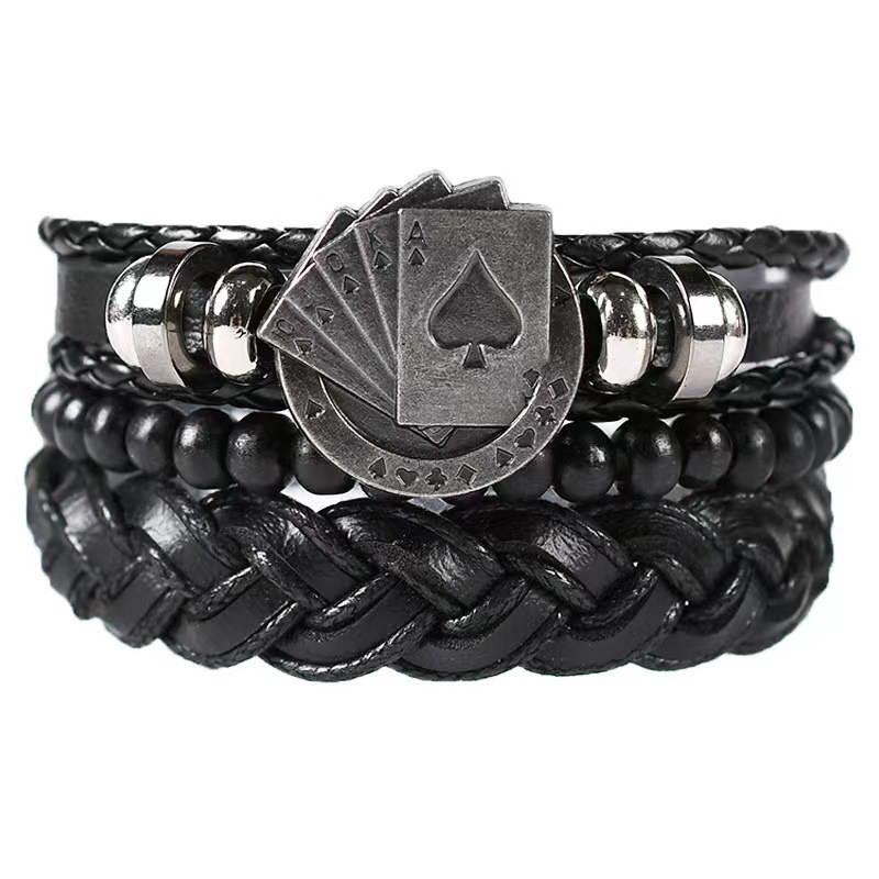Multi-layer Bracelet Set Vintage-style Jewelry For Men