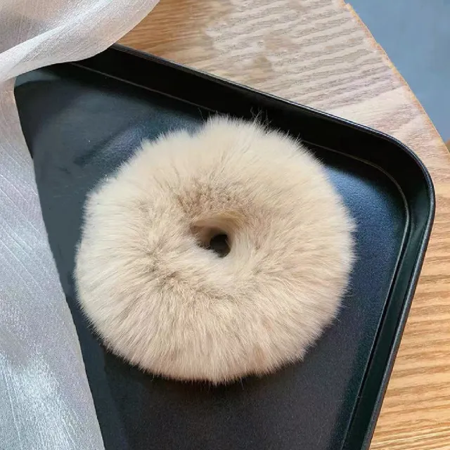 Plush Hair Ring Simple Female Cute Milk Card - Shop at LoveMi