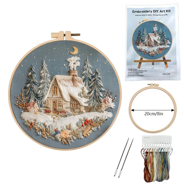 Blue Snow House Christmas Kit Material Package Blue Snow House - Shop at LoveMi