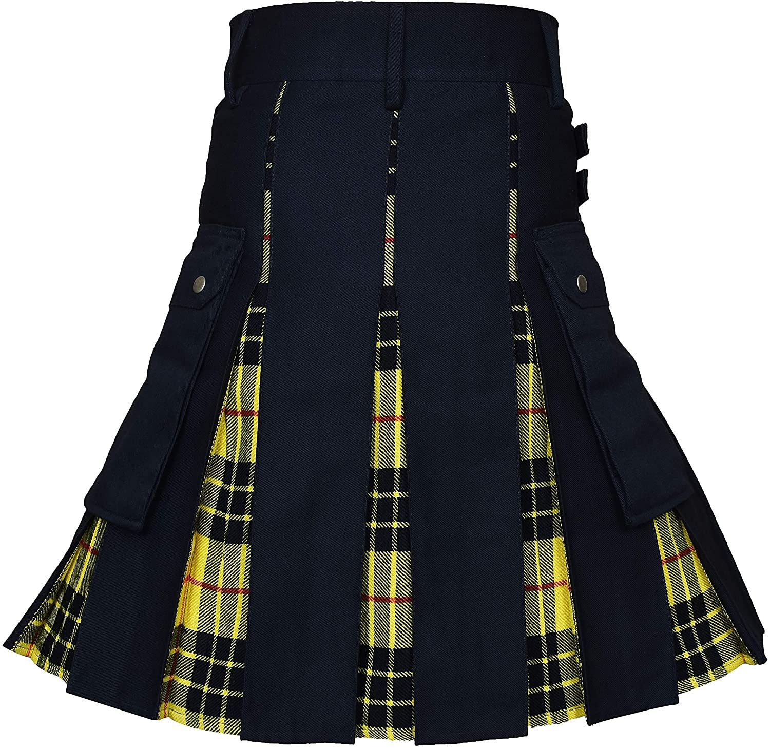 Title 10, Mens Scottish Plaid Contrast Pleated Skirt – S...