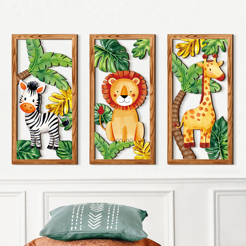 Forest Animal Cutout Wooden Sign Wall Decor