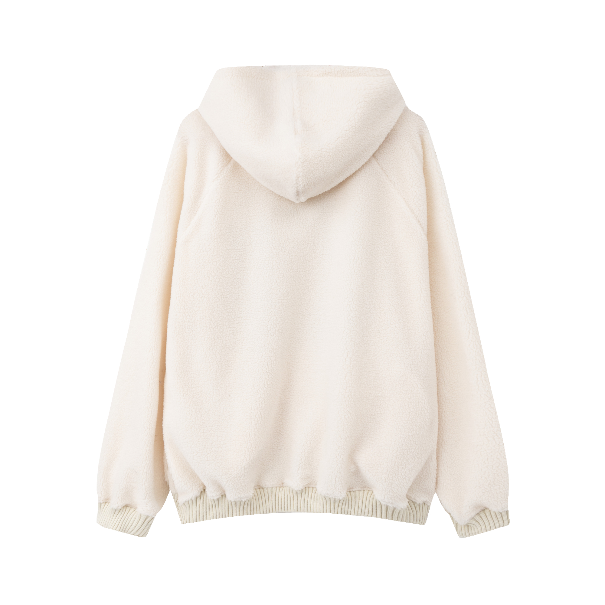 Men's Street Fashion Hip Hop Autumn And Winter Thickened Lamb Wool Hooded Pullover