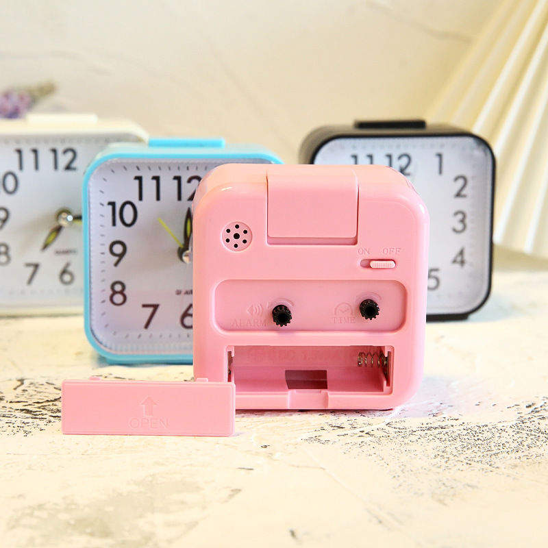 Square Simple Three-dimensional Fashion Home Decoration Night Light Alarm Clock - Image 6