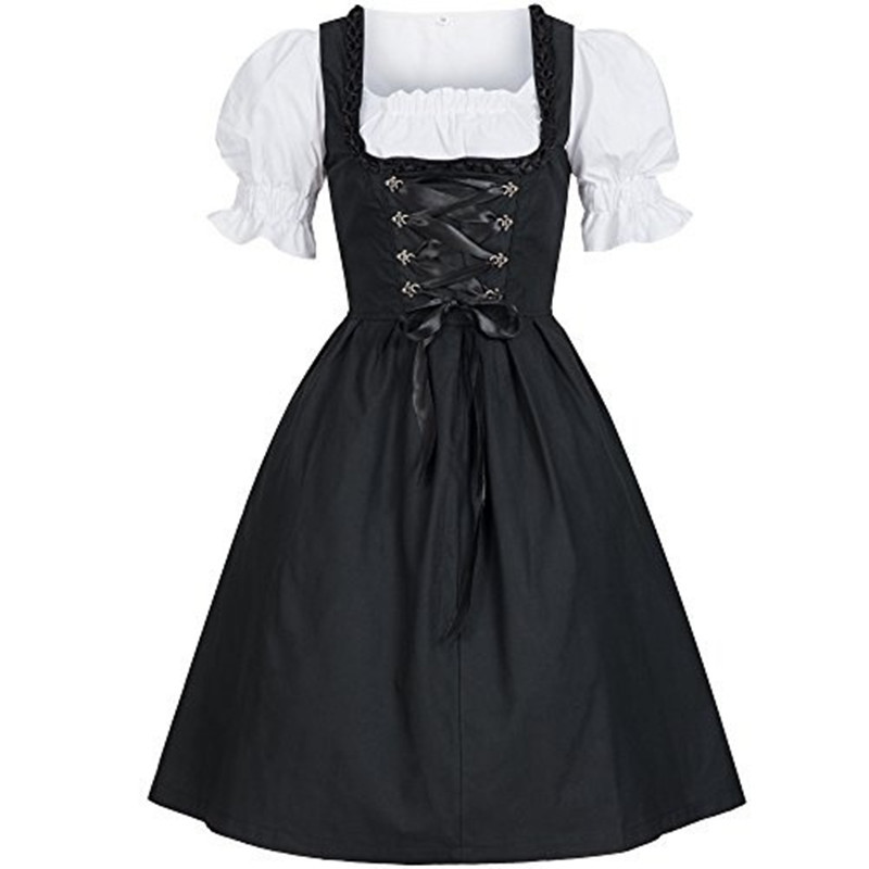 Title 2, Medieval Court Maid Skirt Drawstring High Waist...