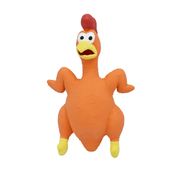 Screaming Chicken Vent Bite resistant Dog Sound Toy Orange Roast Chiken - Shop at LoveMi