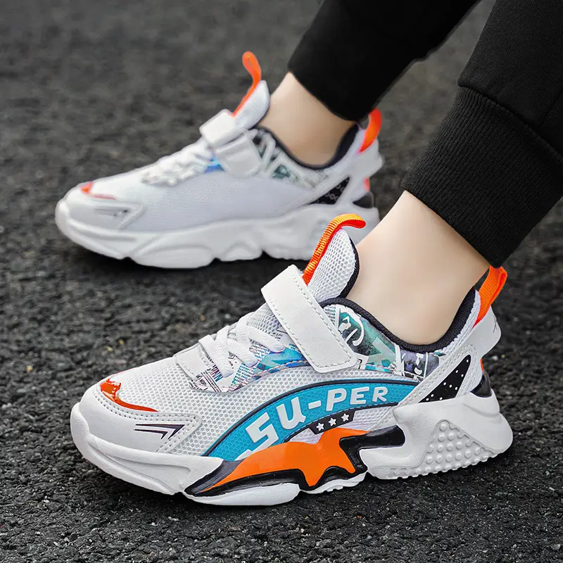 New Middle Chase Mesh Breathable Student Non-slip Soft Bottom Children Sneaker