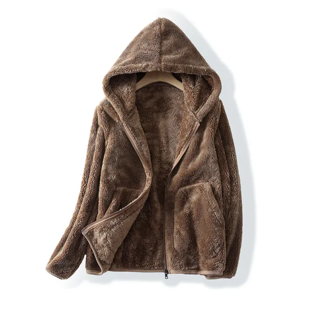 Outdoor Ladies Hooded Padded Long Sleeve Coat Camel - Shop at LoveMi