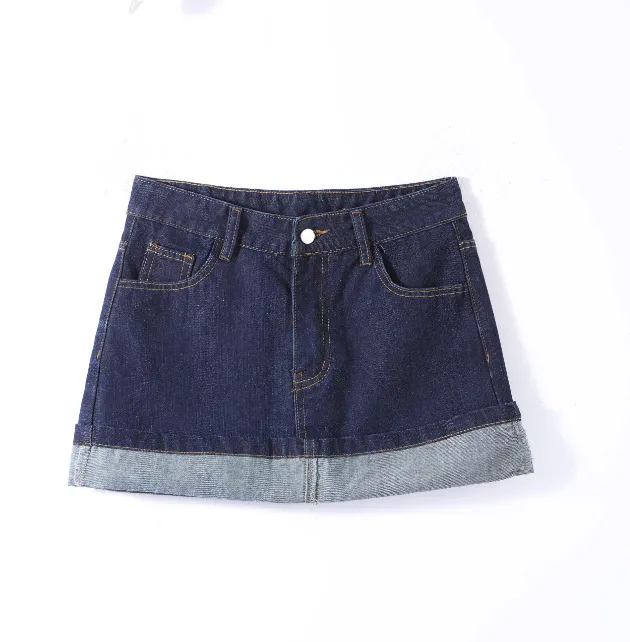 Vintage Denim Jacket Women's All matching Short Polo Collar Jacket Top Skirt Suit Denim Skirt - Shop at LoveMi