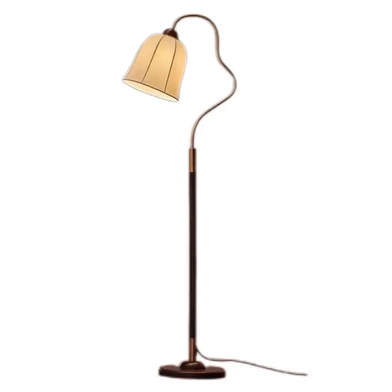Retro Elegant Mid-century Solid-wood Floor Lamp With A Light-luxury High-end Aesthetic