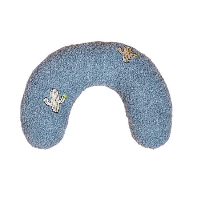 New Cat Pillow Sleep U shaped Pillow Containing Catnip Sleep Aid Cervical Support Cat Toy Blue - Shop at LoveMi