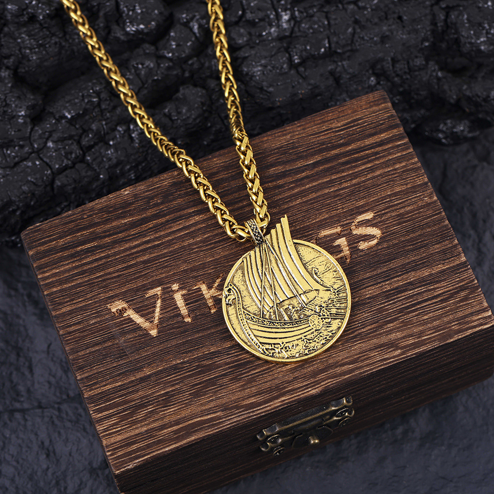 Round-Plate Pendant Necklace, picture 3 of 3