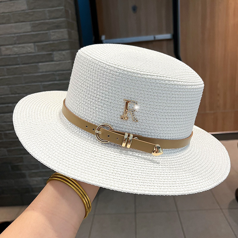 Summer New Arrival Rhinestone Letter Straw Sun Hat