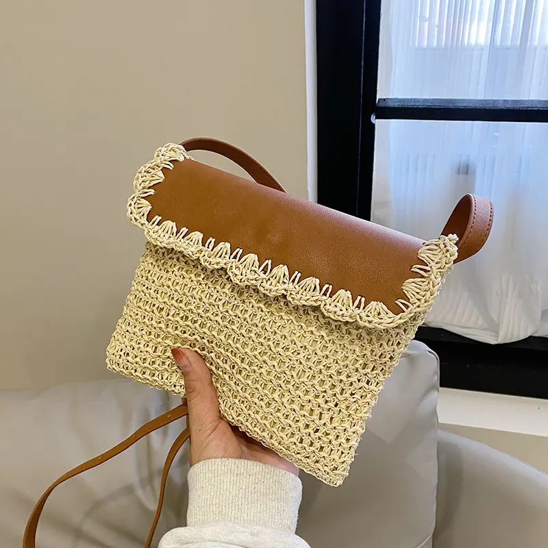 Women's Straw Mori Style Western All-matching Beach Crossbody Bag