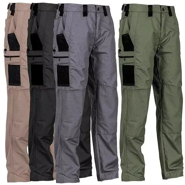 Straight-leg Trousers Multi-pocket Casual Work Pants