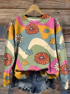 Women's Supply Round Neck Sweater Versatile Daily Casual - G7Z4151-S - View 1