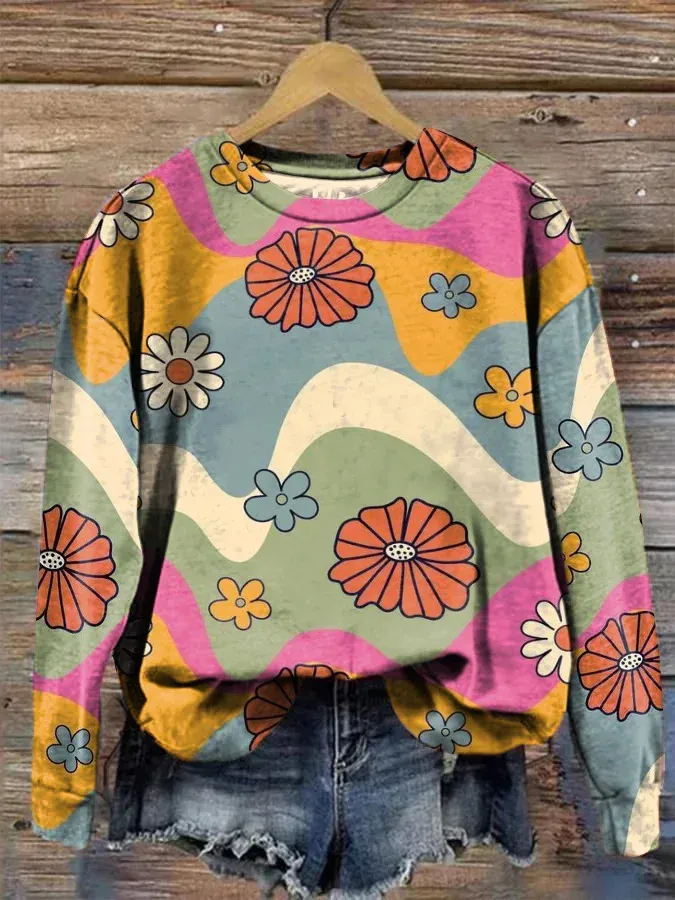 Women's Supply Round Neck Sweater Versatile Daily Casual - G7Z4151-2Xl