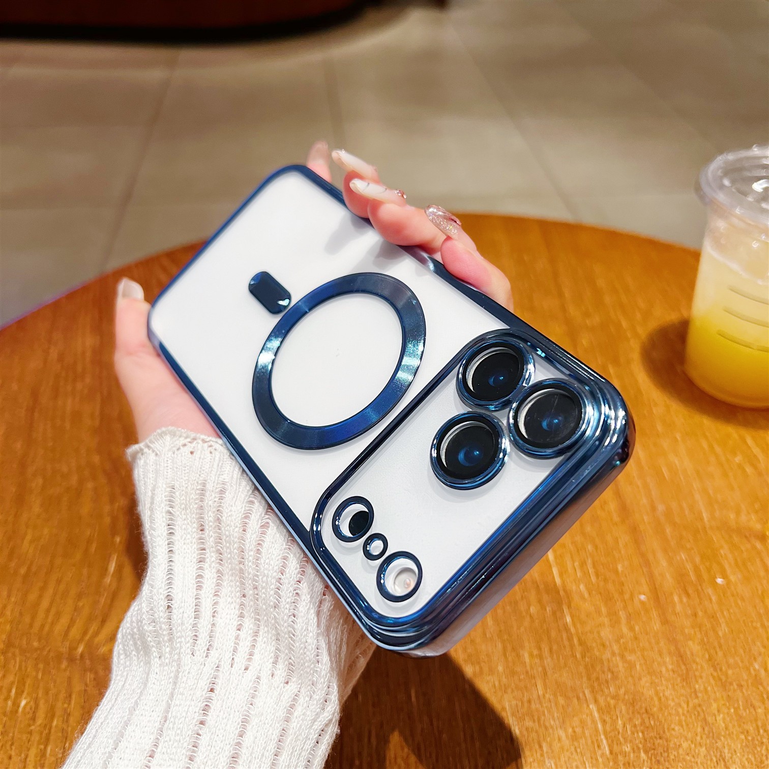 Phone Case Magnetic Suction With Tail Electroplating Transparent Lens Protector - Image 7