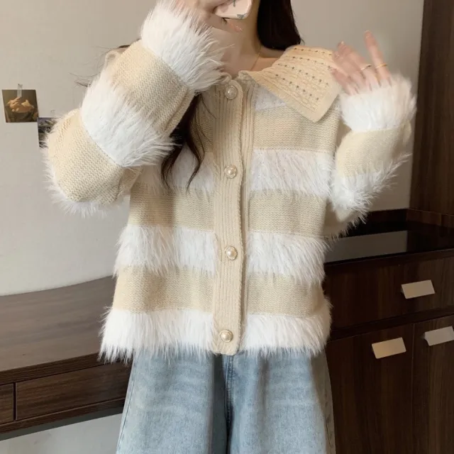Sweater Coat For Women Autumn And Winter Mink Fur White - Shop at LoveMi