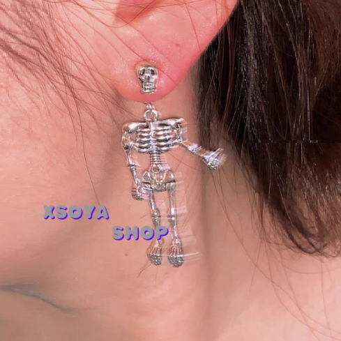 Punk Movable Hands And Feet Cute Small Ear Studs Pairs