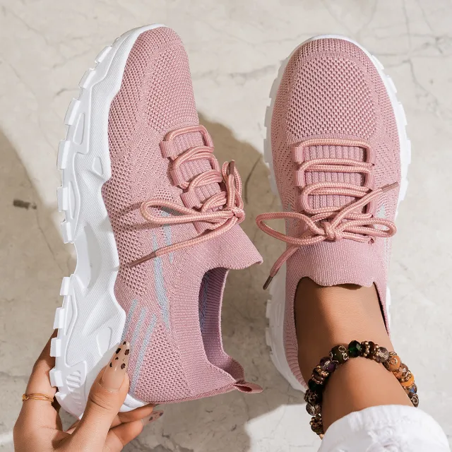 Women's Casual Stylish And Lightweight Soft Bottom Sports Shoes Pink - Shop at LoveMi