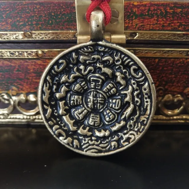 Amulet Waist Tag Pendant Tibetan The Eight Auspicious Symbols Car Copper Pendant Pendant - Shop at LoveMi