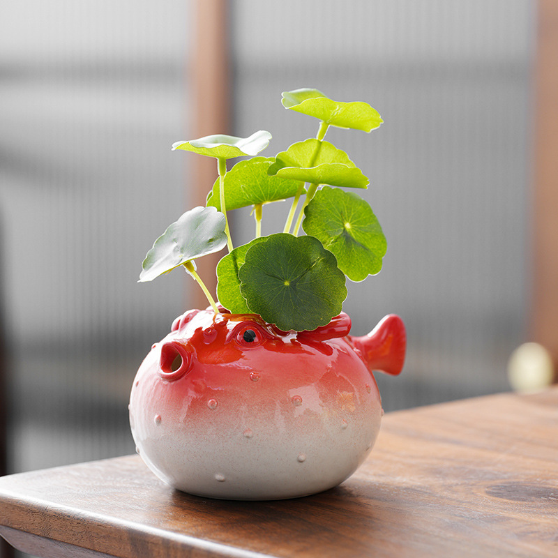 Ceramic Vase, Dolphin Hydroponics, picture 2 of 5