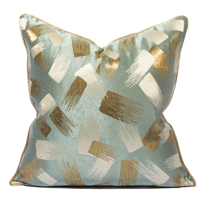 Light Luxury Living Room Sofa Pillow Cases - Crown Light Blue Green