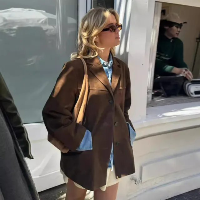 Women's Fall Winter Coat Fashion Polo Collar Double breasted Extended Trench Coat Short - Shop at LoveMi
