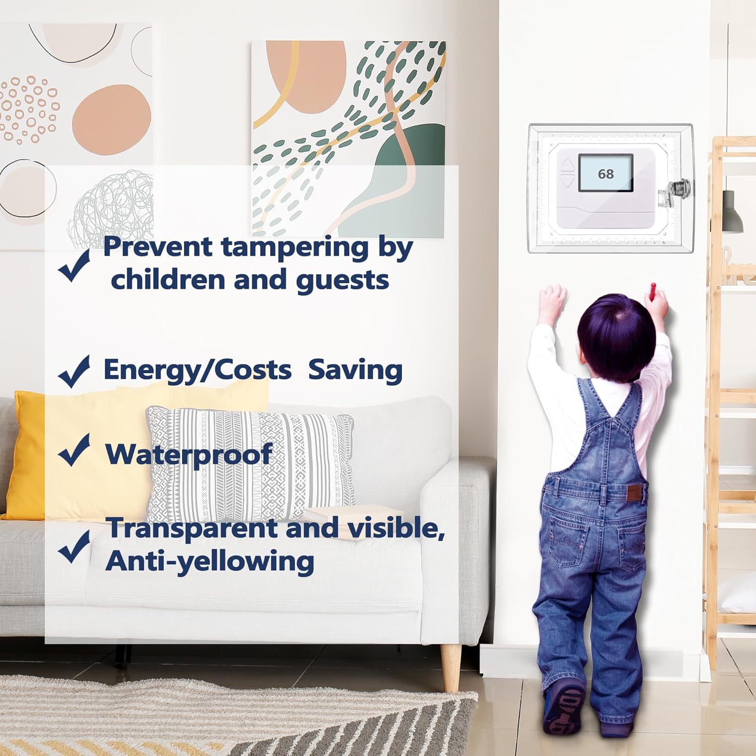 Cross-border Thermostat Lock Box With Holes Wall-mounted
